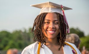 Celebrating graduation in video message